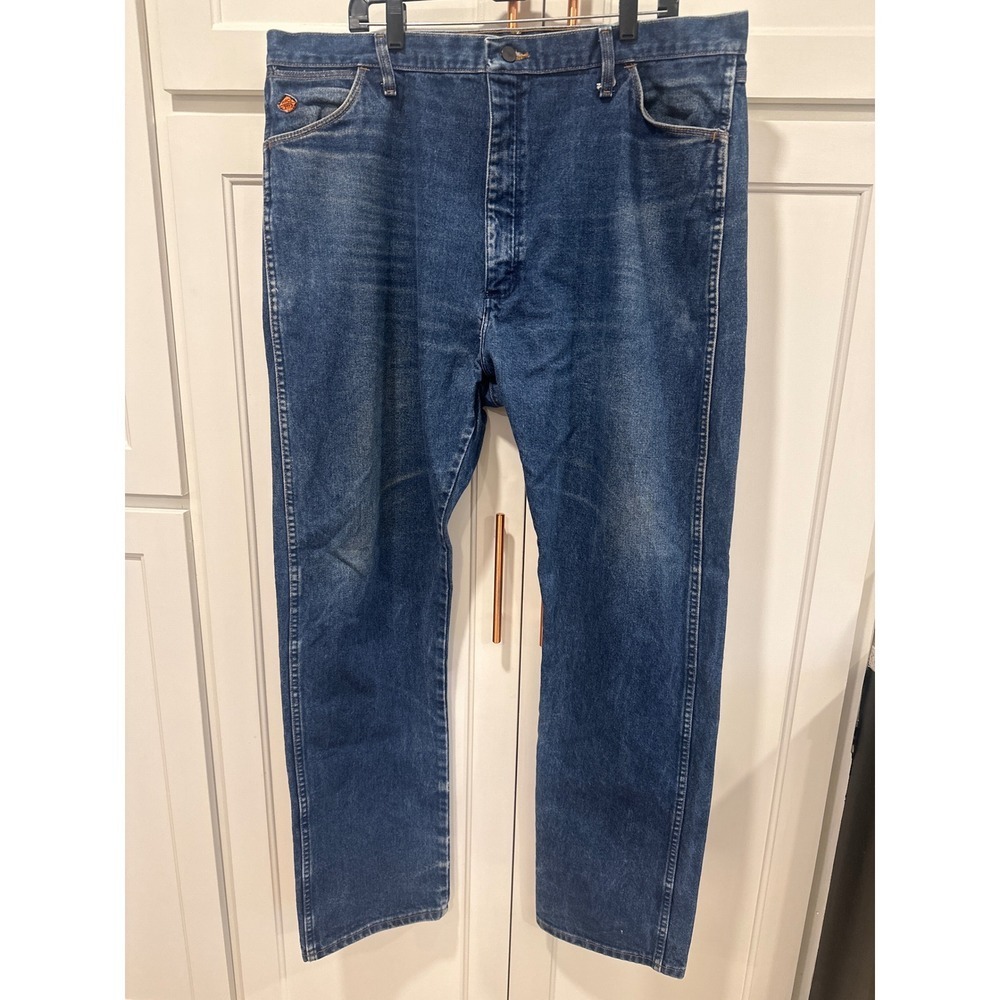 Wrangler FR Flame Resistant Work Jeans Men's 13MWZ Blue Denim Size 42x36